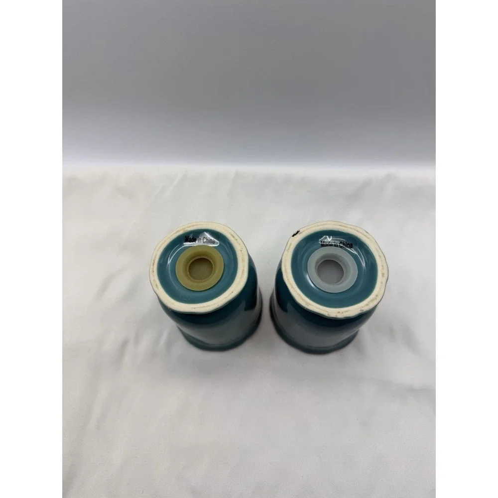 Pioneer Woman Teal Vintage Floral Salt And Pepper Shakers